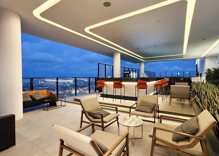 公寓 Panoramic Duplex Rama 9 Modern Infinity Pool & Gym *