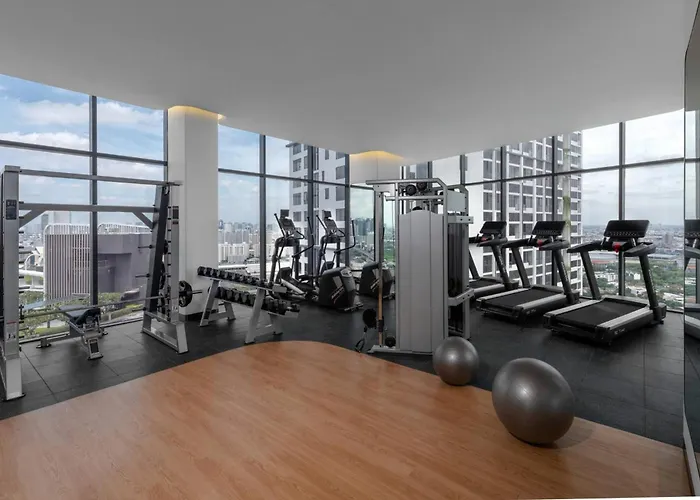 公寓 Panoramic Duplex Rama 9 Modern Infinity Pool & Gym 曼谷